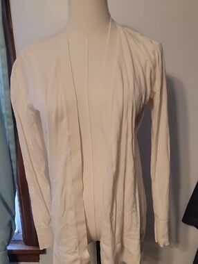 Light Cream Open-Front Women's Cardigan
